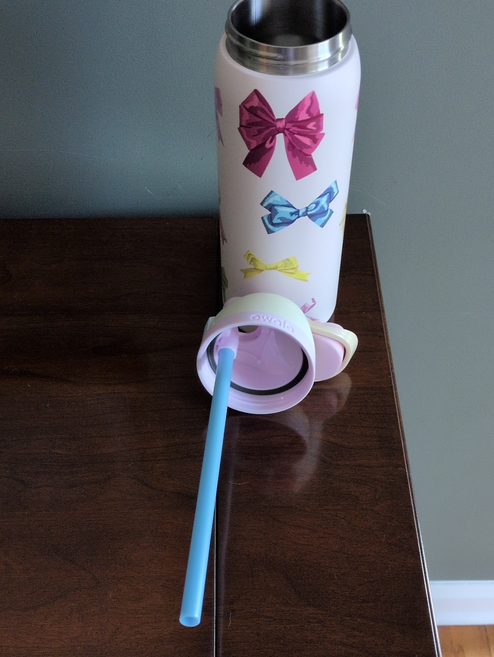 Owala 32oz. Freesip Girlhood Pink Bow Urban Outfitters Collab SS Water Bottle - Picture 7 of 9